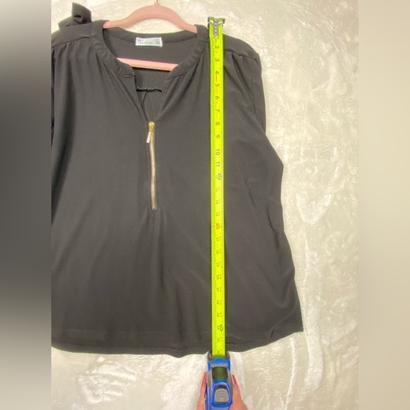 89th and Madison black and gold long sleeve three quarter blouse size XL - Picture 11 of 15